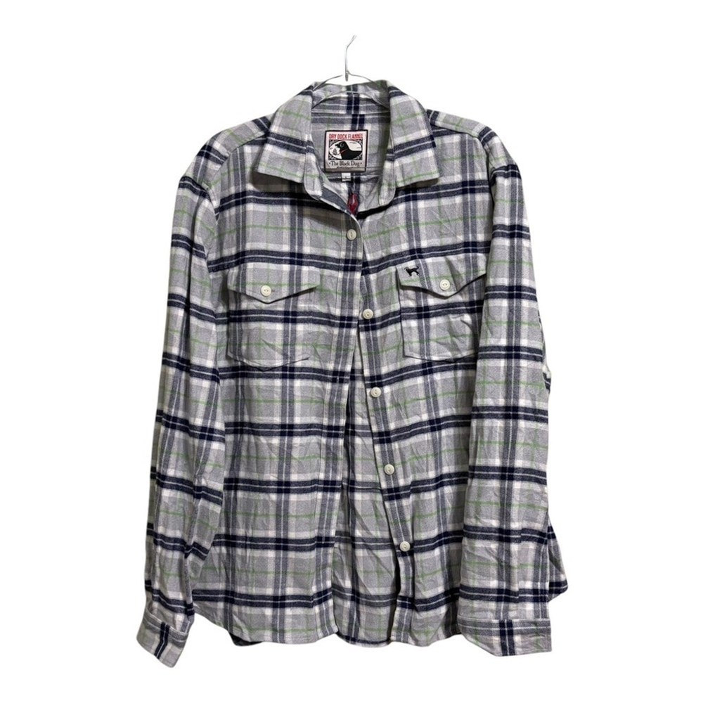 NWOT BLACK DOG SZ LG DRY DOCK FLANNEL PLAID